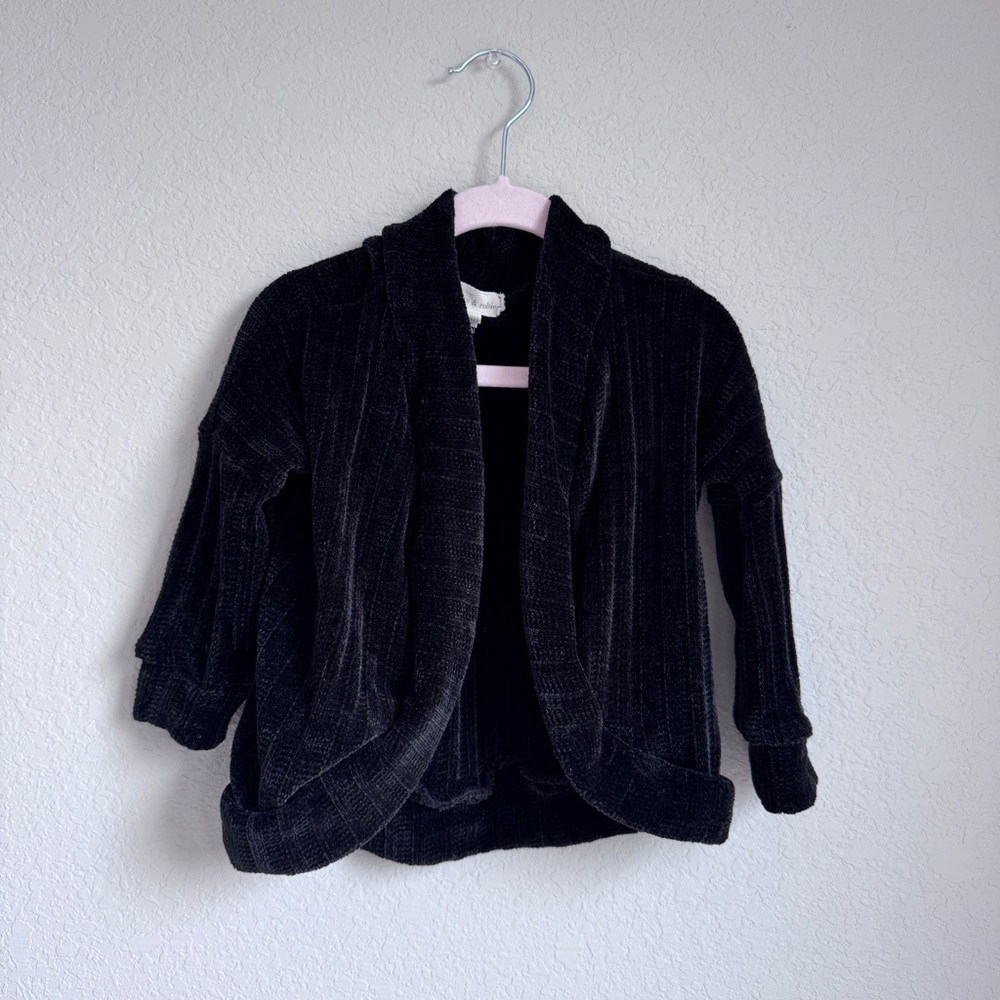 Arrows + Rubies | Toddler Black Soft Open Cardigan